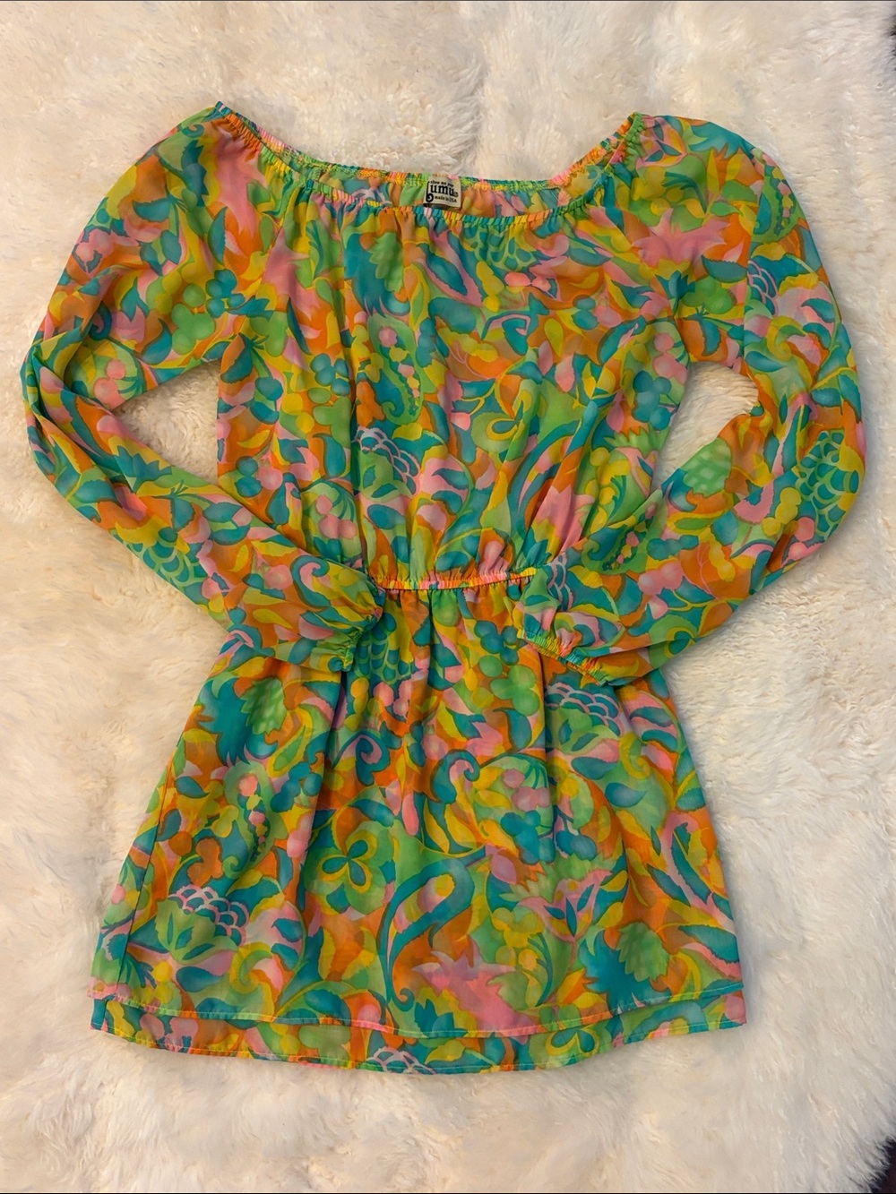Show Me Your Mumu Twiggy Tulips Off-Shoulder Mini Dress